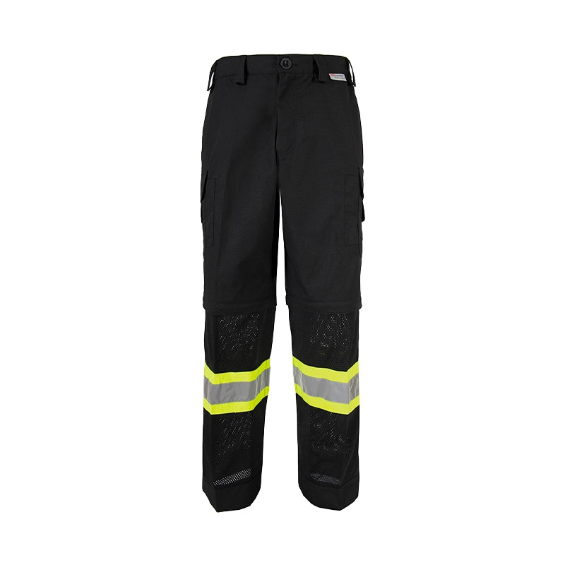 Coolworks® Black Ventilated Cargo Style Workpants, 4″ Refl. Tape