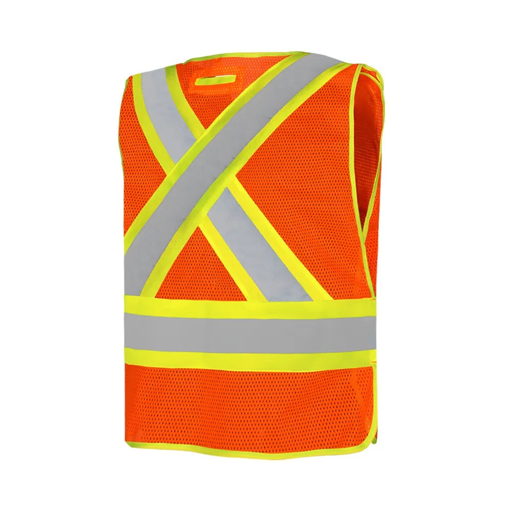 Universal 5 Pt. Tearaway Mesh Traffic Vest l Ground Force