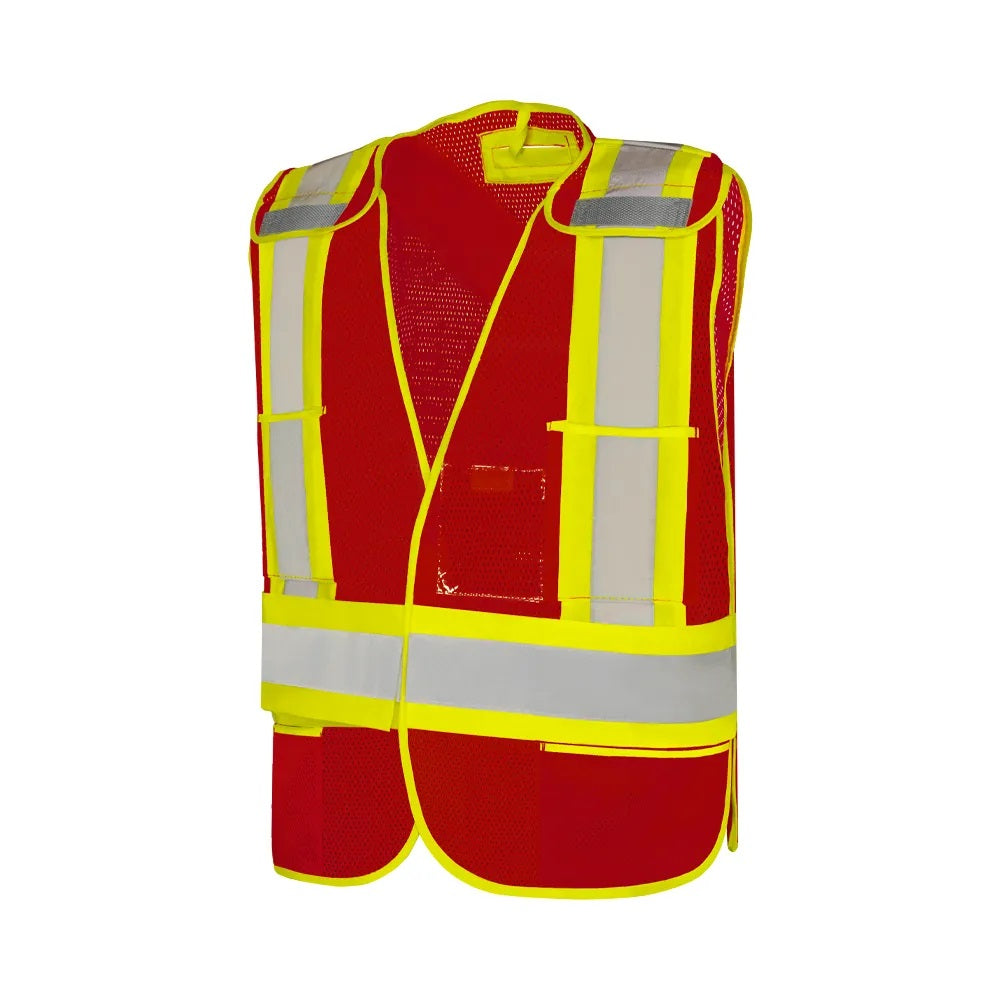 Universal 5 Pt. Tearaway Mesh Traffic Vest l Ground Force