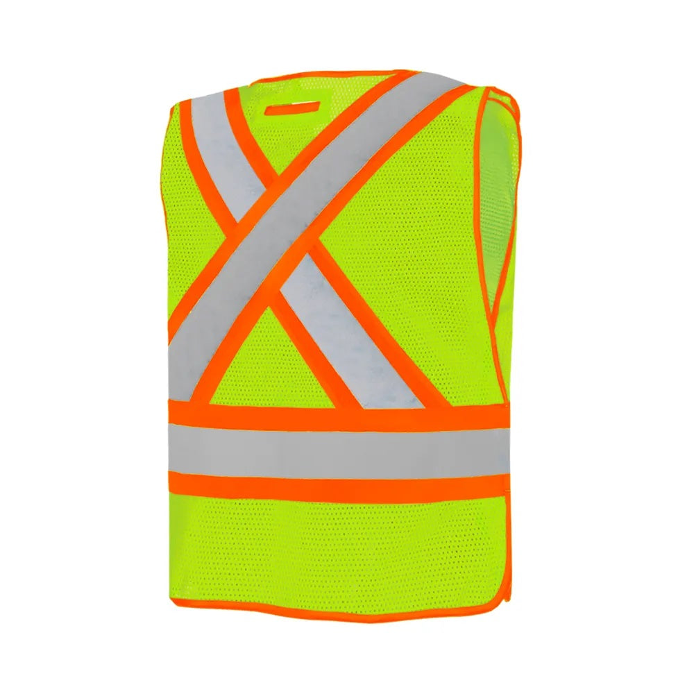 Universal 5 Pt. Tearaway Mesh Traffic Vest l Ground Force