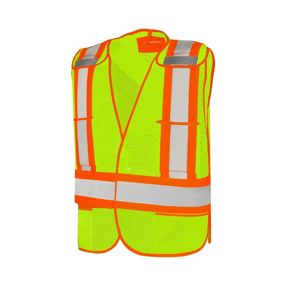 Universal 5 Pt. Tearaway Mesh Traffic Vest l Ground Force