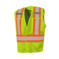Thumbnail for 5 Pt. Tearaway Mesh Traffic Vest, 4 Pockets l Ground Force