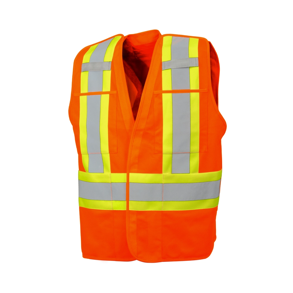 5 Pt. Tearaway Solid Traffic Vest l Ground Force l Ground Force