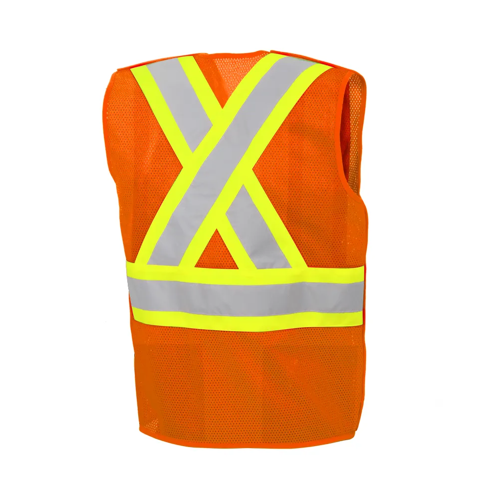 5 Pt. Tearaway Mesh Traffic Vest, No Pockets l Ground Force